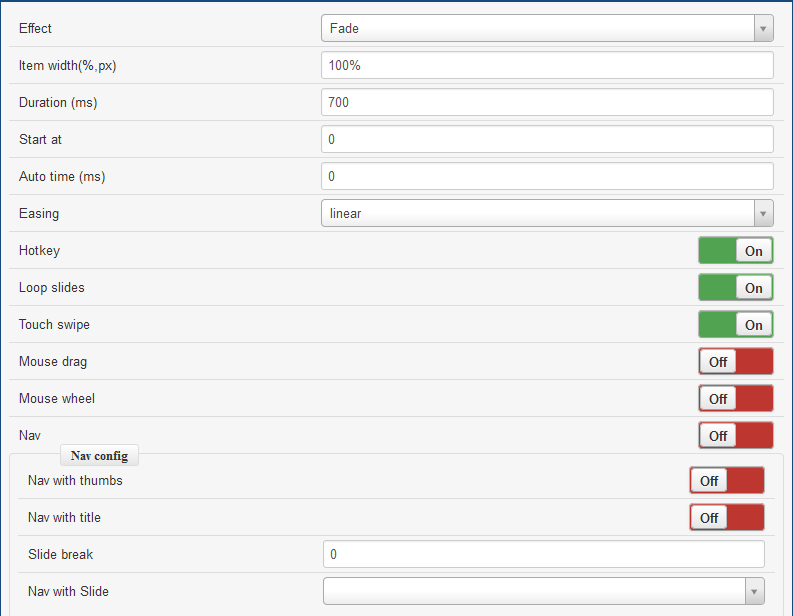 jv slidepro backend configuration