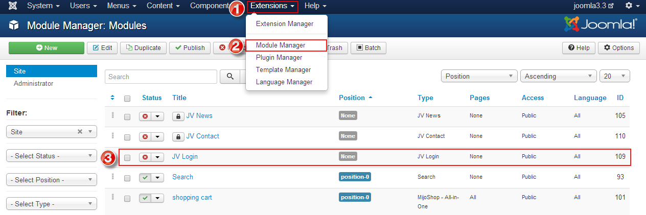 module manager