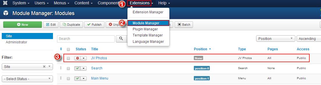 module manager