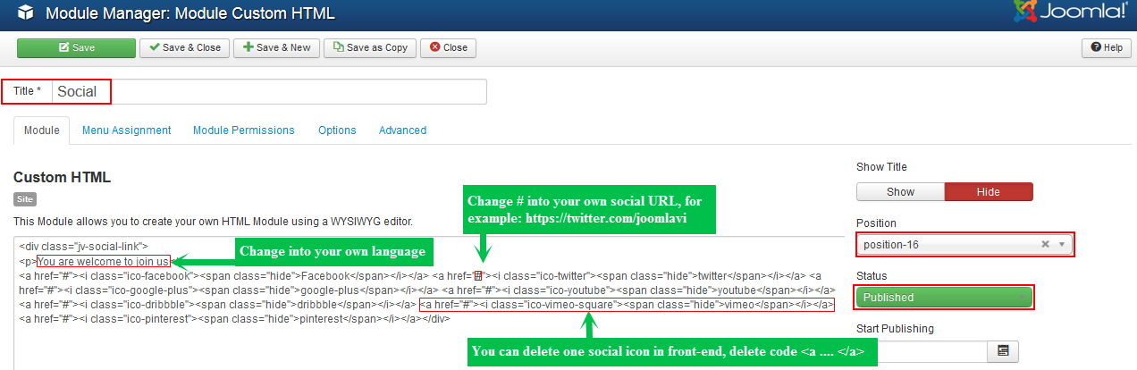 module social backend