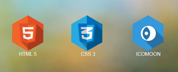 HTML 5, CSS 3, ICOMOON