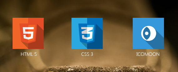 HTML 5, CSS 3, ICOMOON