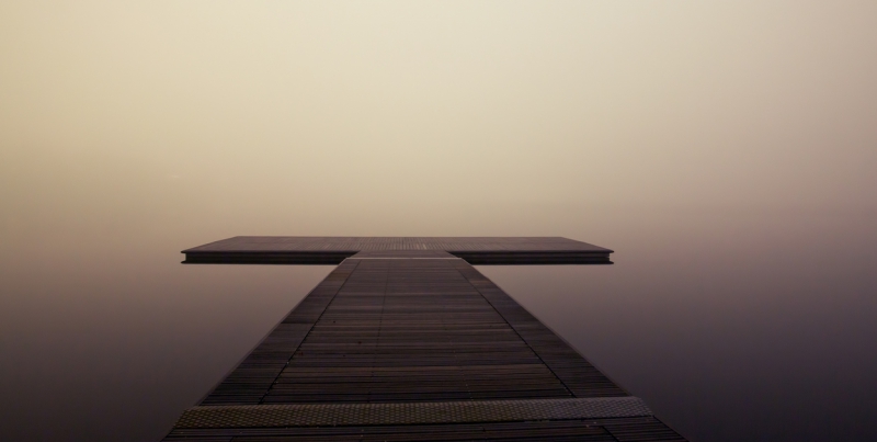 Fog foggy jetty