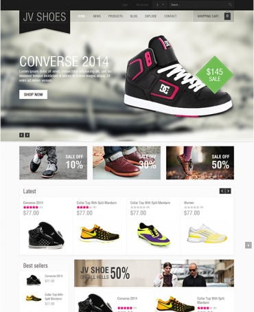 JV Shoes -  Joomla Template for Shoes shop