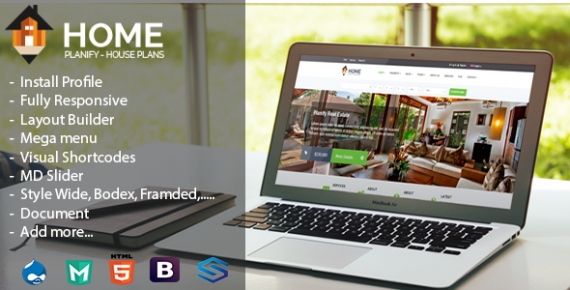 Home Planify-House Plans& Real Estate Drupal Theme
