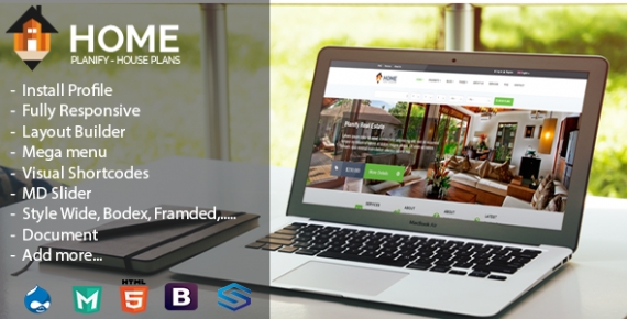 Home Planify-House Plans&amp; Real Estate Drupal Theme